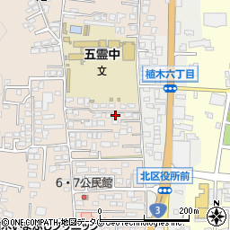 熊本県熊本市北区植木町一木196-2周辺の地図