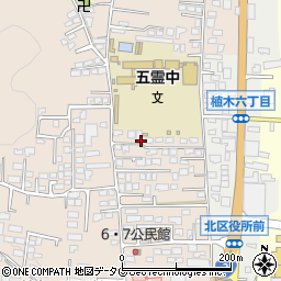 熊本県熊本市北区植木町一木196周辺の地図