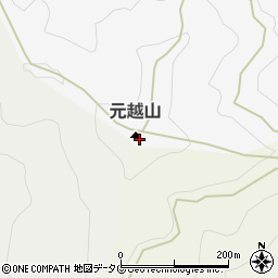 元越山周辺の地図