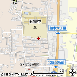 熊本県熊本市北区植木町一木196-5周辺の地図