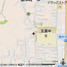 熊本県熊本市北区植木町一木556-1周辺の地図