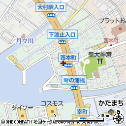 丸亀製麺 大村店周辺の地図