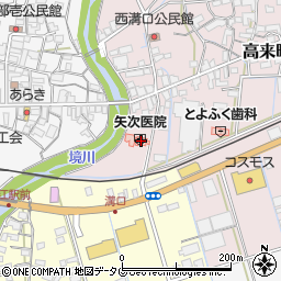 矢次医院周辺の地図