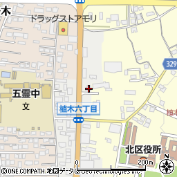 熊本県熊本市北区植木町植木126周辺の地図