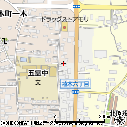 熊本県熊本市北区植木町植木123周辺の地図