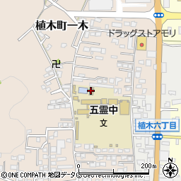 熊本県熊本市北区植木町一木213周辺の地図