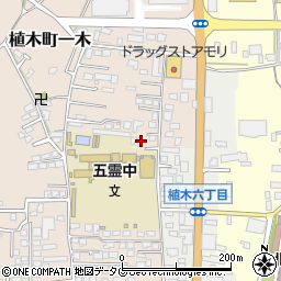 熊本県熊本市北区植木町一木161周辺の地図