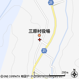 三原村役場　選挙管理委員会周辺の地図