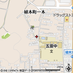 熊本県熊本市北区植木町一木232周辺の地図