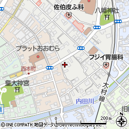 ＪＲ九州レンタカー＆パーキング大村市東本町第２駐車場周辺の地図
