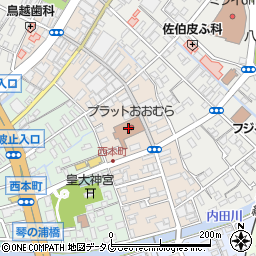 西沢本店大村店周辺の地図