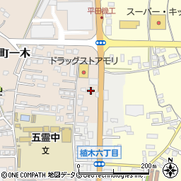 熊本県熊本市北区植木町一木155周辺の地図