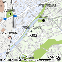 玖島第一公民館周辺の地図