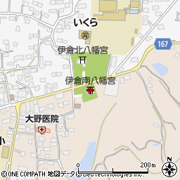 伊倉南八幡宮周辺の地図