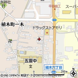 熊本県熊本市北区植木町一木153周辺の地図
