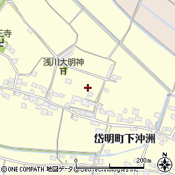 熊本県玉名市岱明町下沖洲周辺の地図