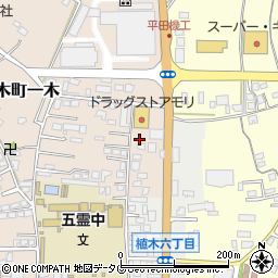熊本県熊本市北区植木町一木154周辺の地図