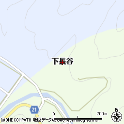 高知県三原村（幡多郡）下長谷周辺の地図