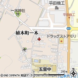 熊本県熊本市北区植木町一木225周辺の地図