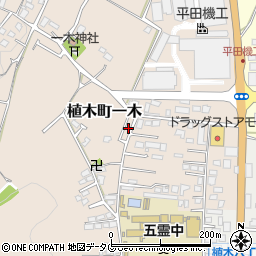 熊本県熊本市北区植木町一木229周辺の地図