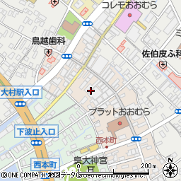 長崎県大村市本町周辺の地図
