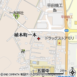 熊本県熊本市北区植木町一木227周辺の地図