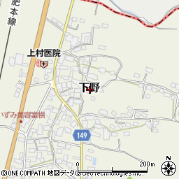 熊本県阿蘇郡南阿蘇村下野周辺の地図