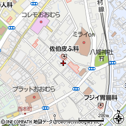 長崎県大村市東本町周辺の地図
