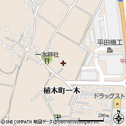 熊本県熊本市北区植木町一木104周辺の地図