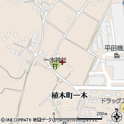 熊本県熊本市北区植木町一木100周辺の地図