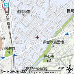 長崎県大村市武部町68周辺の地図