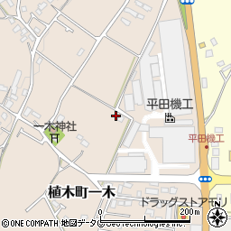 熊本県熊本市北区植木町一木109周辺の地図
