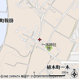 熊本県熊本市北区植木町一木1周辺の地図