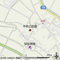 中林公民館周辺の地図