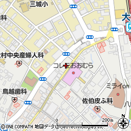 ＪＲ九州レンタカー＆パーキング大村市駅前駐車場周辺の地図