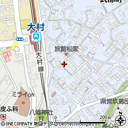 長崎県大村市武部町266-15周辺の地図