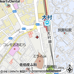 大村ラッキータクシー株式会社　配車室周辺の地図