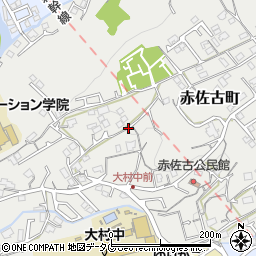 長崎県大村市赤佐古町周辺の地図