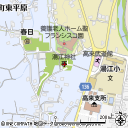 湯江神社周辺の地図
