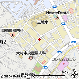 長崎県大村市東三城町周辺の地図