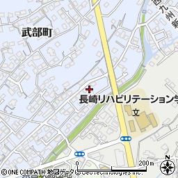 長崎県大村市武部町115-2周辺の地図