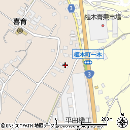 熊本県熊本市北区植木町一木76周辺の地図