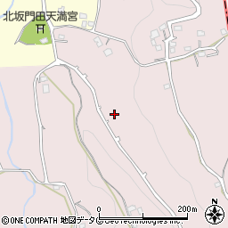 熊本県玉名市中坂門田周辺の地図
