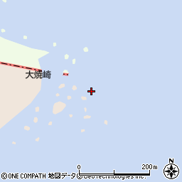 大焼崎周辺の地図