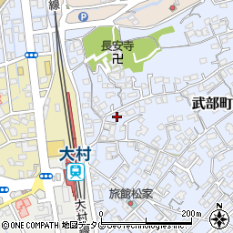 長崎県大村市武部町430-1周辺の地図