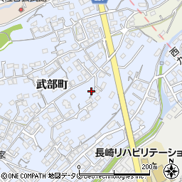 長崎県大村市武部町周辺の地図