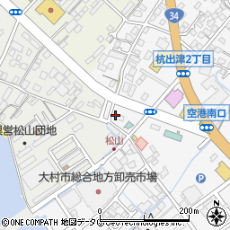 ファミリーマート大村杭出津一丁目店周辺の地図