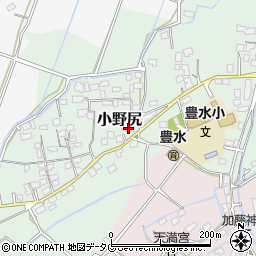 熊本県玉名市小野尻615周辺の地図