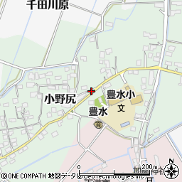 熊本県玉名市小野尻389-4周辺の地図