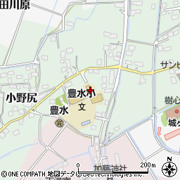 熊本県玉名市小野尻373周辺の地図
